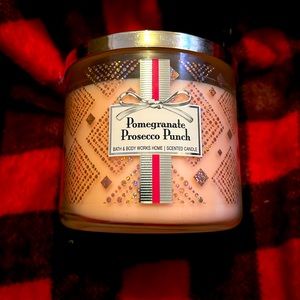 Pomegranate Prosecco Punch 3 wick candle bath and body works